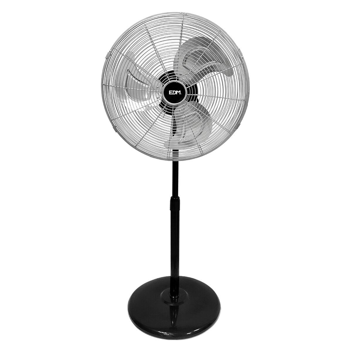 Ventilador de Pie EDM 33528 Negro mate 80 W Ø 50 cm industrial