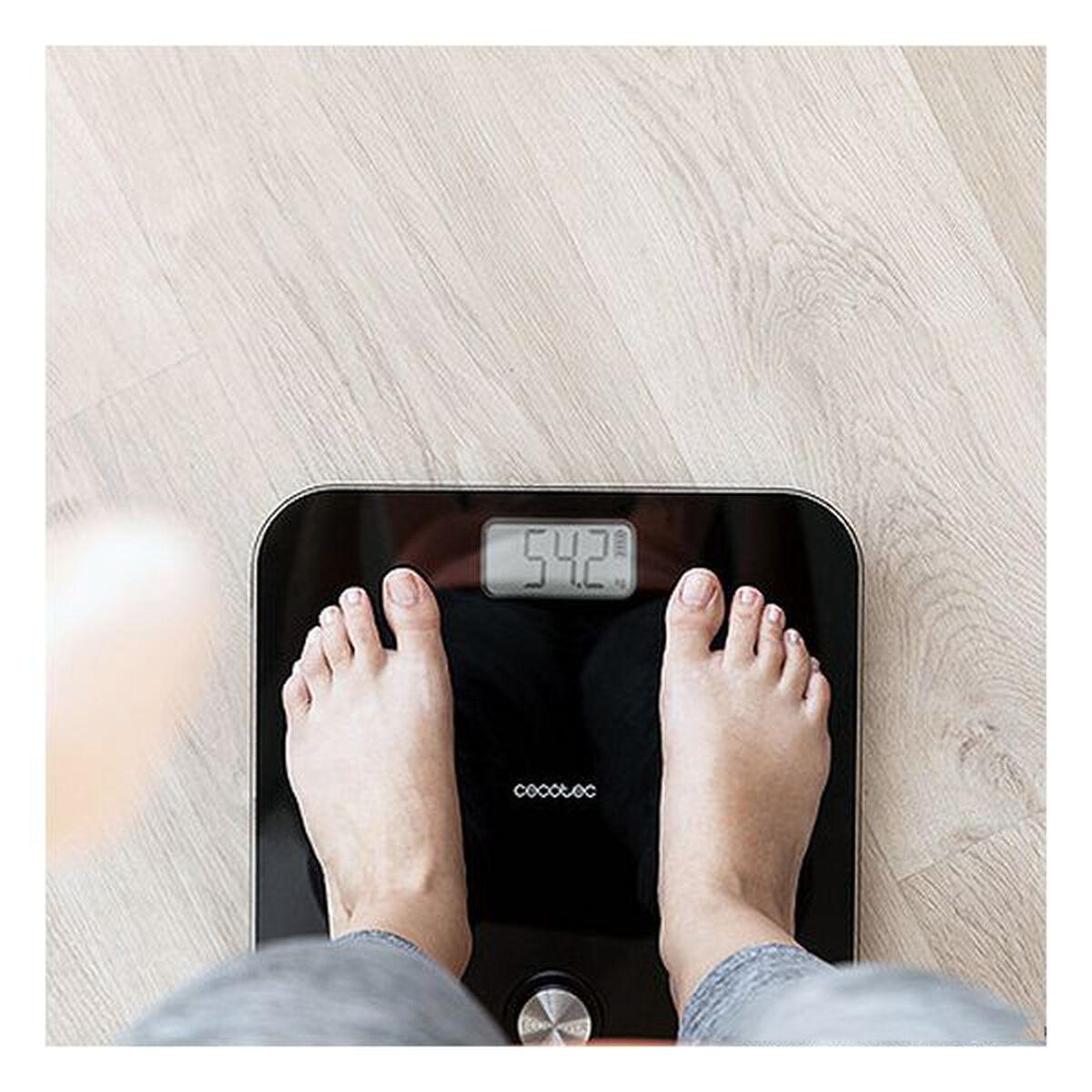Báscula Digital de Baño Cecotec SURFACE PRECISION 10000 HEALTHY LCD 180 kg Negro Cristal Templado 180 kg