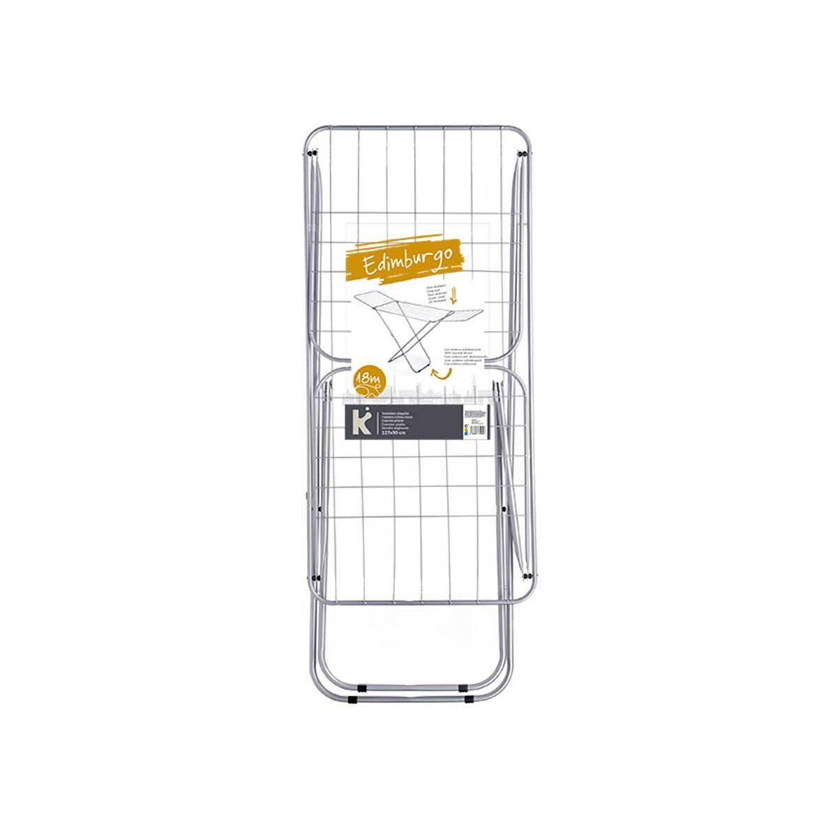 Tendedero Plegable Kipit 84346 Plateado Metal 183 x 50,5 x 104 cm (6 Unidades)