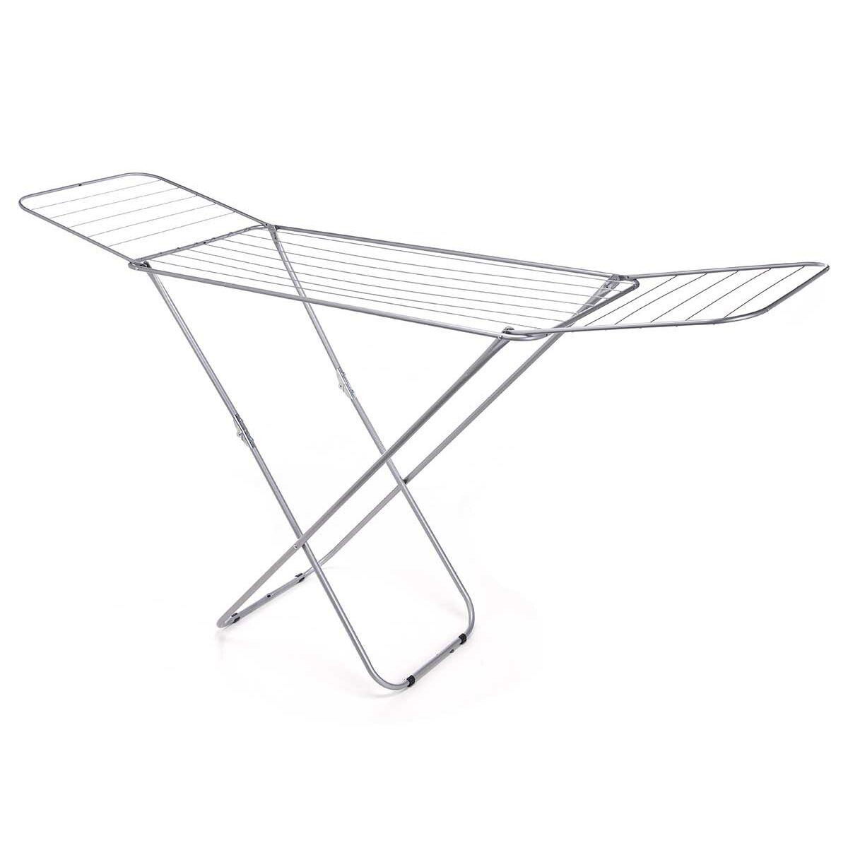 Tendedero Plegable Kipit 84346 Plateado Metal 183 x 50,5 x 104 cm (6 Unidades)
