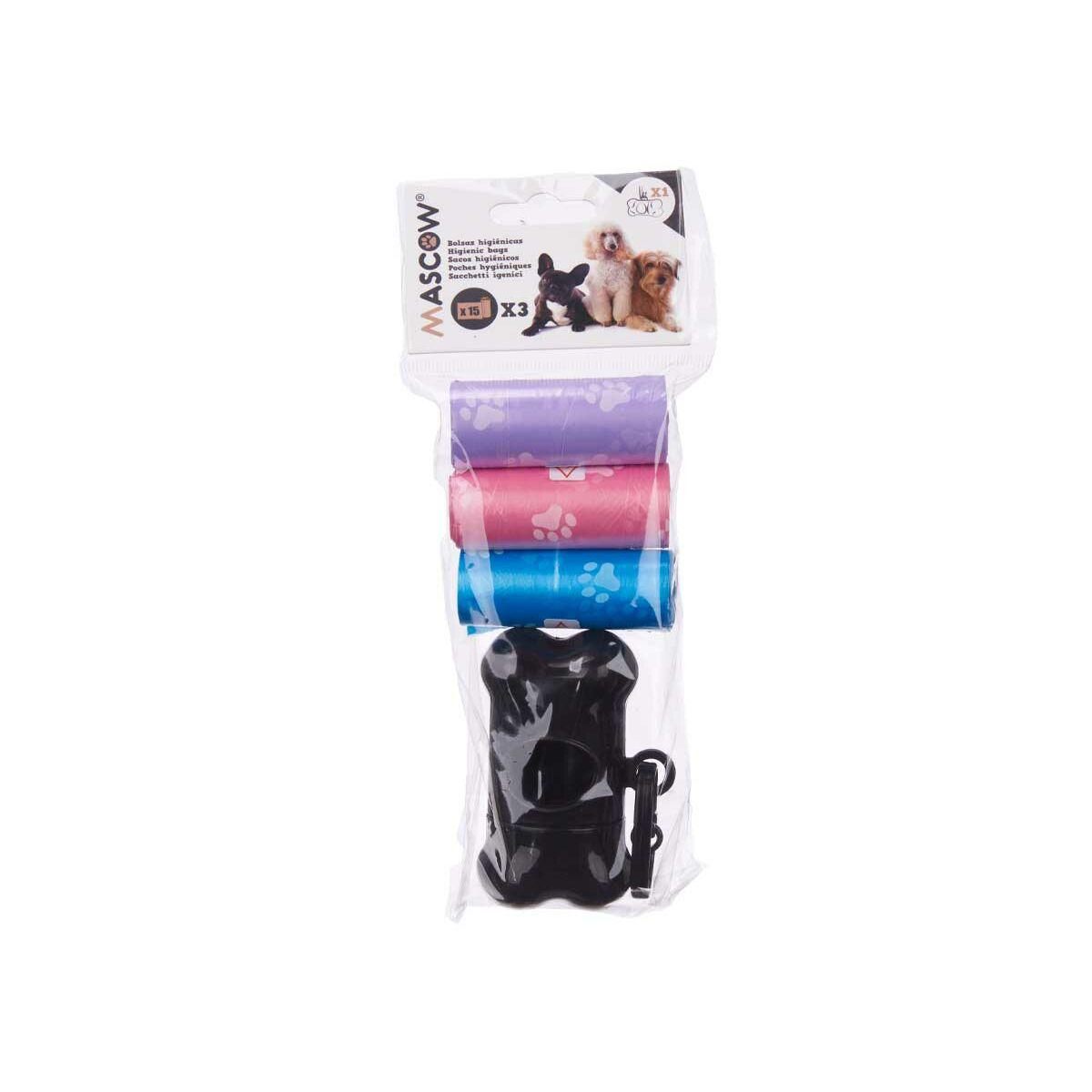 Dispensador de Bolsas para Mascotas Mascow 198 Plástico Set (12 Unidades)