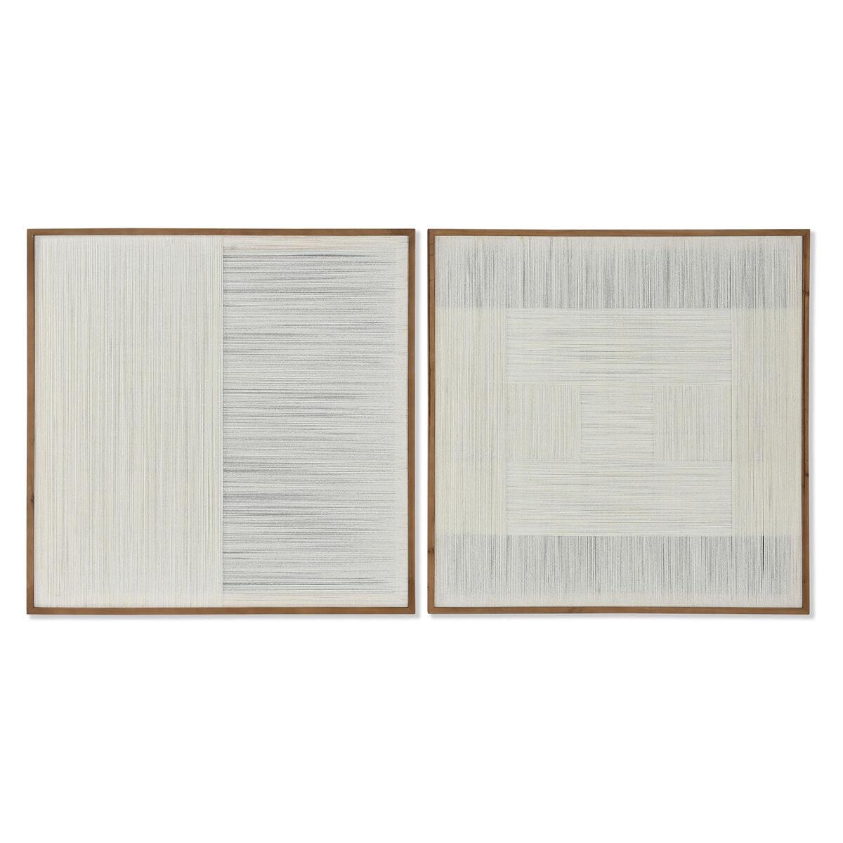 Cuadro Home ESPRIT Urbano 80 x 3 x 80 cm (2 Unidades)
