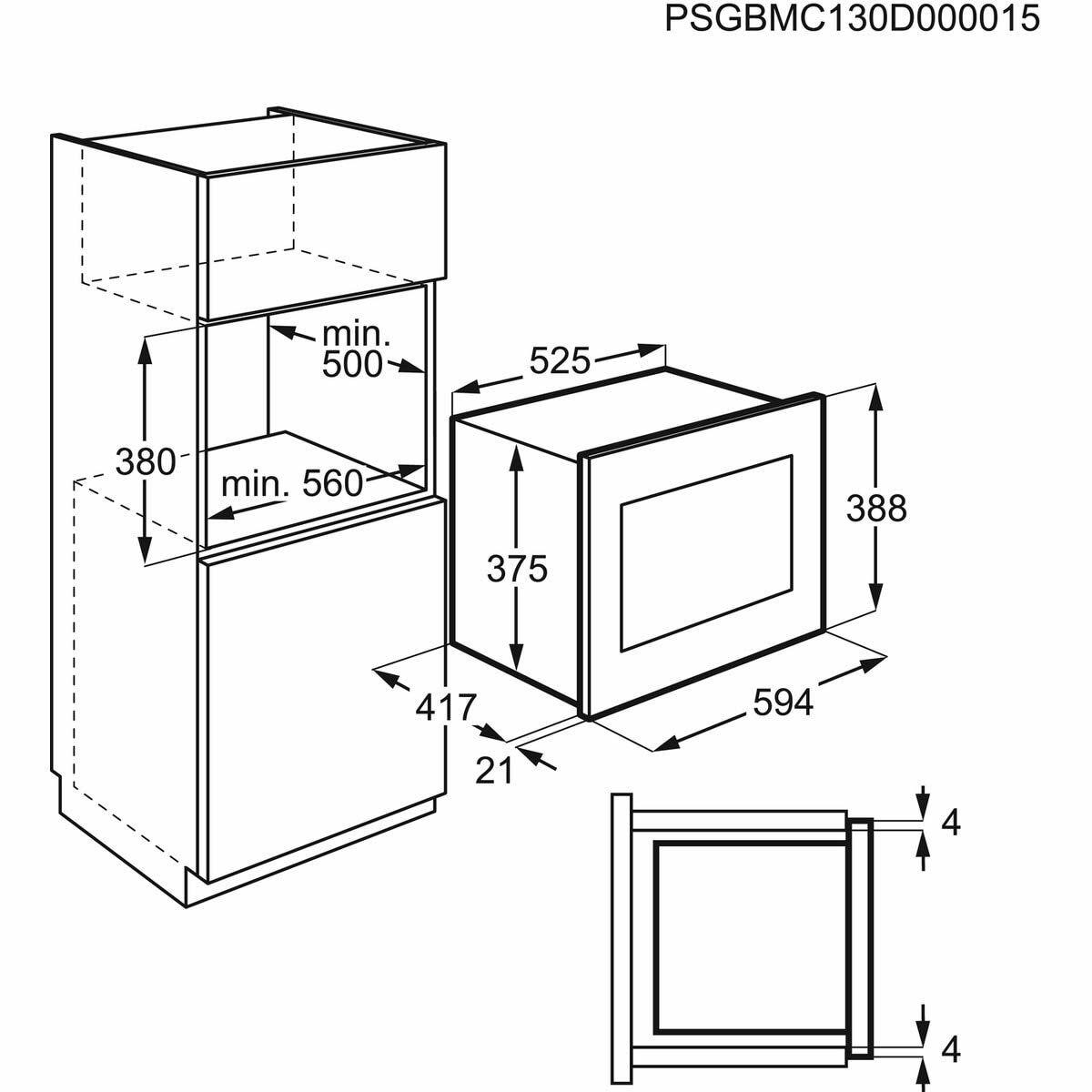 Microondas AEG MBE2657SEB  26L Negro 900 W