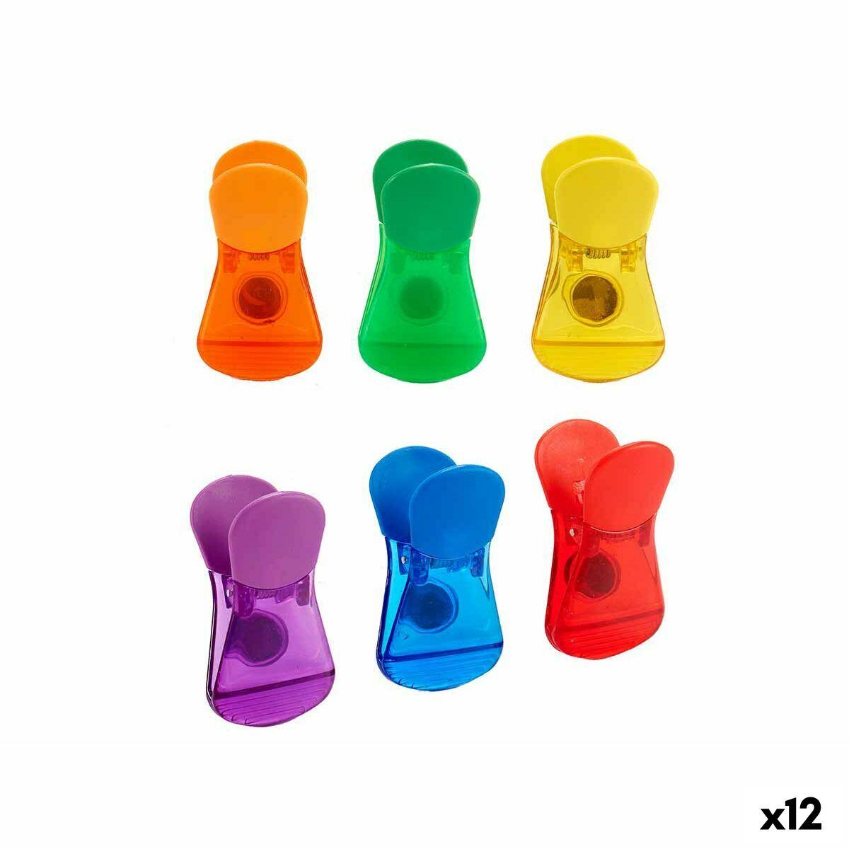 Pinzas Cierrabolsas Kinvara CK60429 Multicolor Plástico Magnético 6 Piezas (12 Unidades)