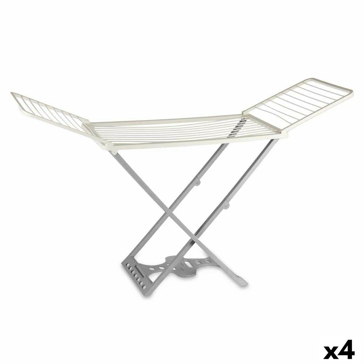 Tendedero Plegable Kipit Pompeya Antracita Resina Polipropileno 190 x 56 x 115 cm (4 Unidades)