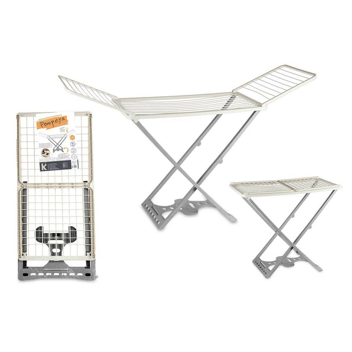 Tendedero Plegable Kipit Pompeya Antracita Resina Polipropileno 190 x 56 x 115 cm (4 Unidades)