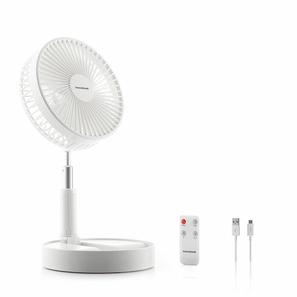 Ventilador Recargable Plegable 3 en 1 Fandle InnovaGoods Ø7,7 7200 mAh
