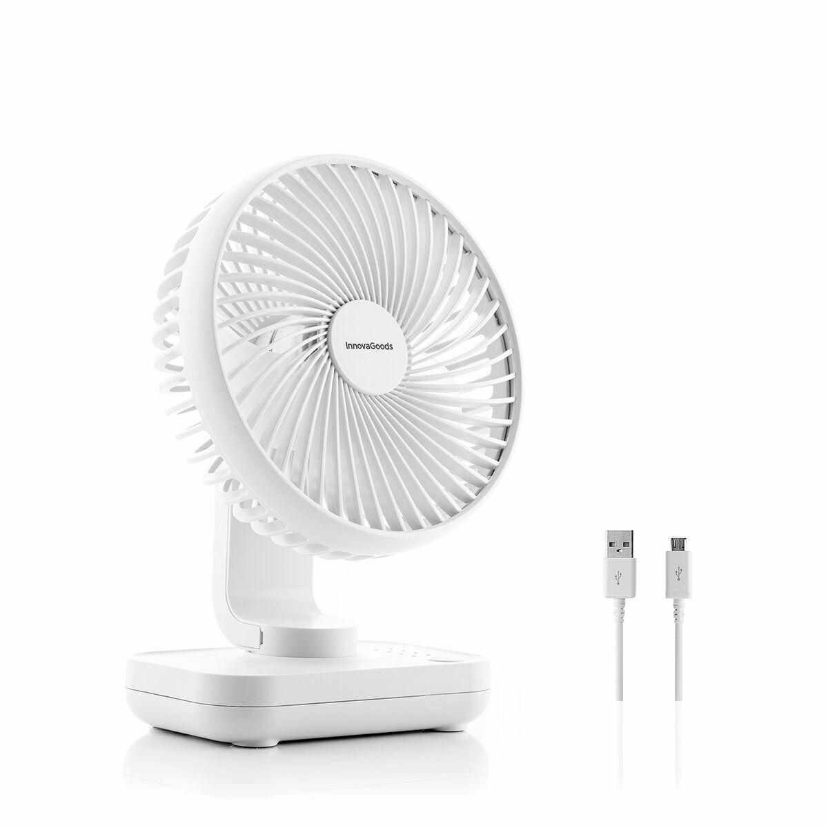 Ventilador de Escritorio Recargable Fanrec InnovaGoods Ø5,4 3600 mAh / 13,3 W