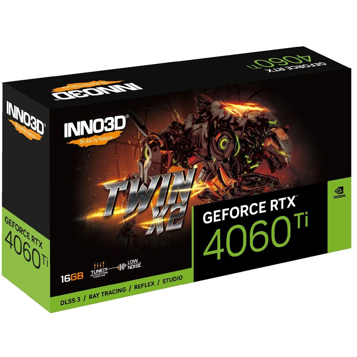 Tarjeta Gráfica INNO3D N406T2-16D6-178055N Geforce RTX 4060 Ti 16 GB GDDR6