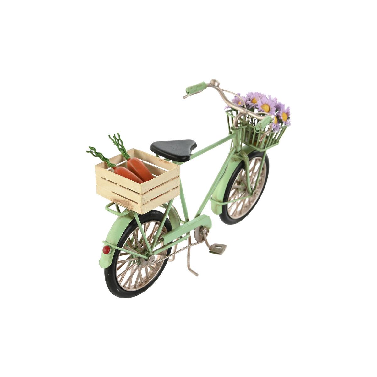 Figura Decorativa Home ESPRIT Negro Menta Bicicleta Vintage 24 x 9 x 13 cm (2 Unidades)
