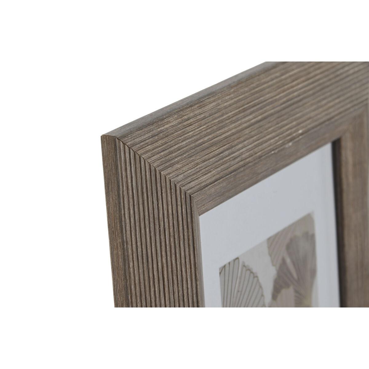 Marco de Fotos Home ESPRIT Natural Cristal Poliestireno 19 x 1,8 x 24 cm