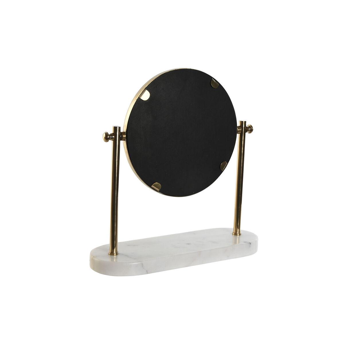 Espejo Home ESPRIT Blanco Dorado Metal Mármol 30 x 10 x 30 cm