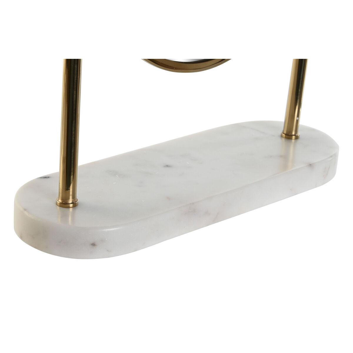 Espejo Home ESPRIT Blanco Dorado Metal Mármol 30 x 10 x 30 cm
