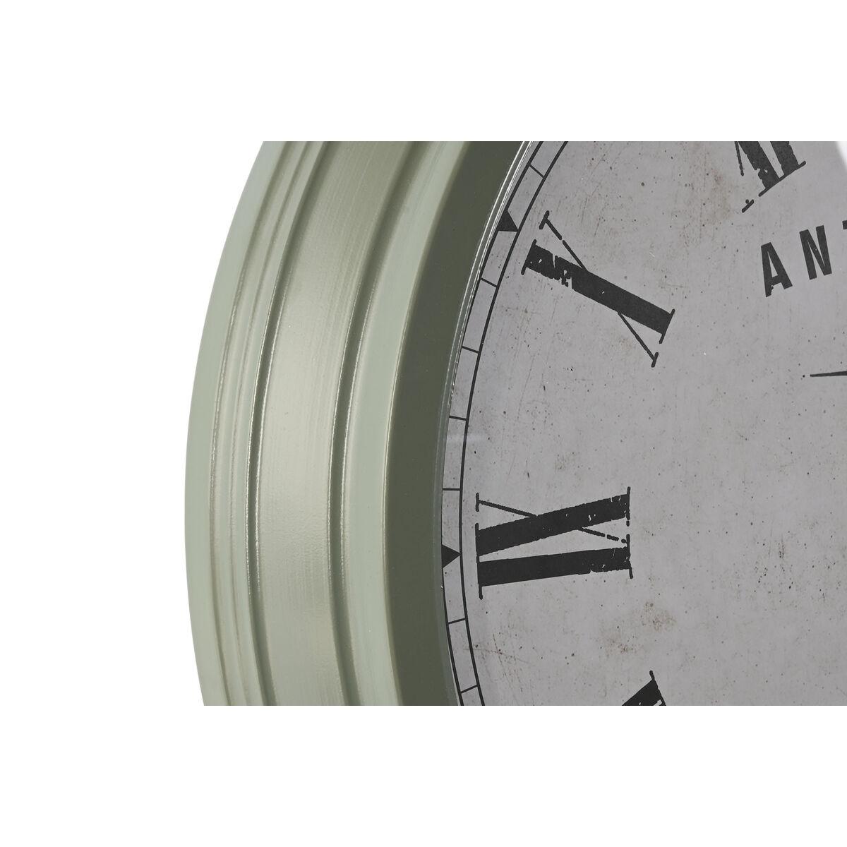Reloj de Pared Home ESPRIT Negro Verde Metal Cristal 70 x 9 x 70 cm (2 Unidades)