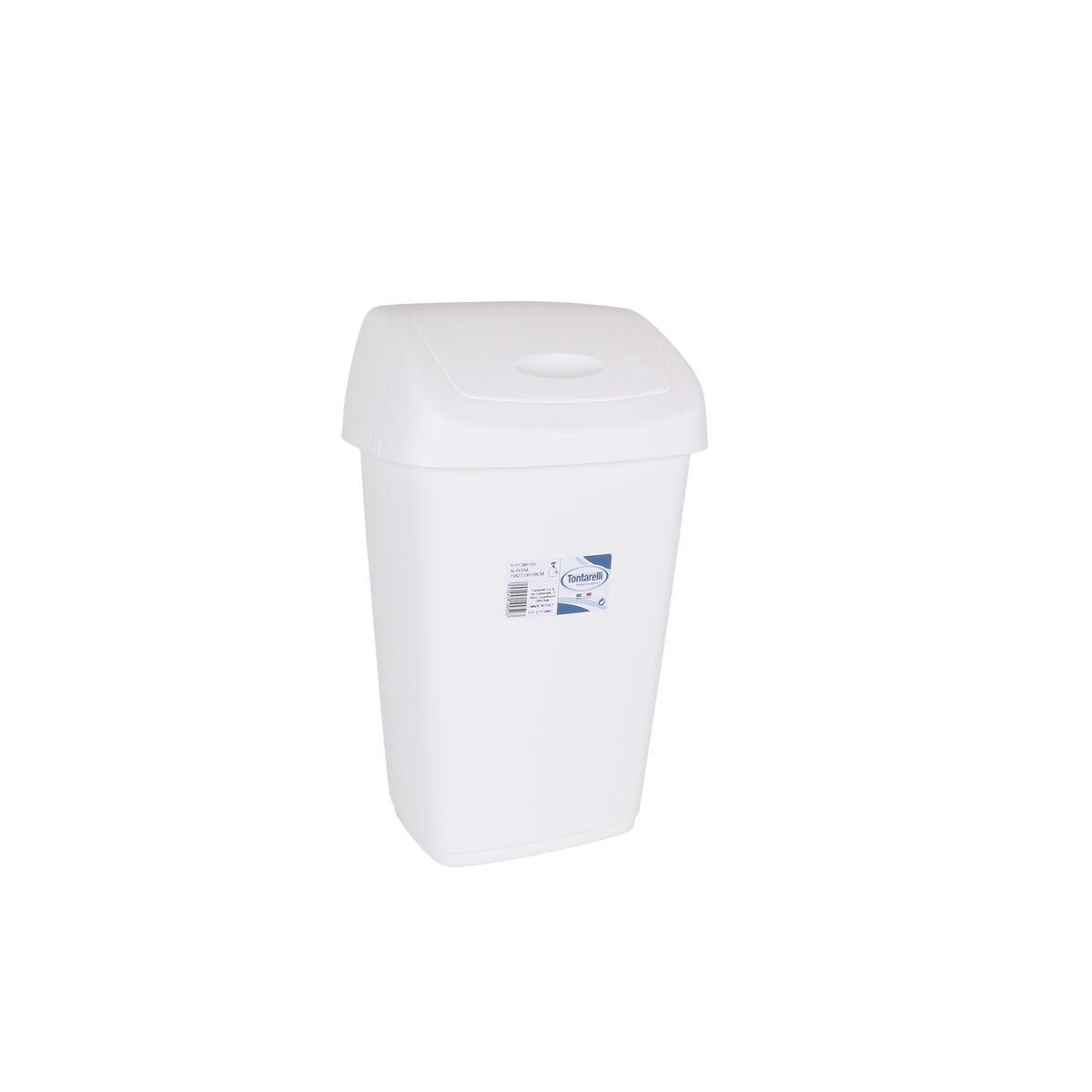 Papelera Tontarelli Aurora Blanco 9L Con Tapa (12 Unidades)