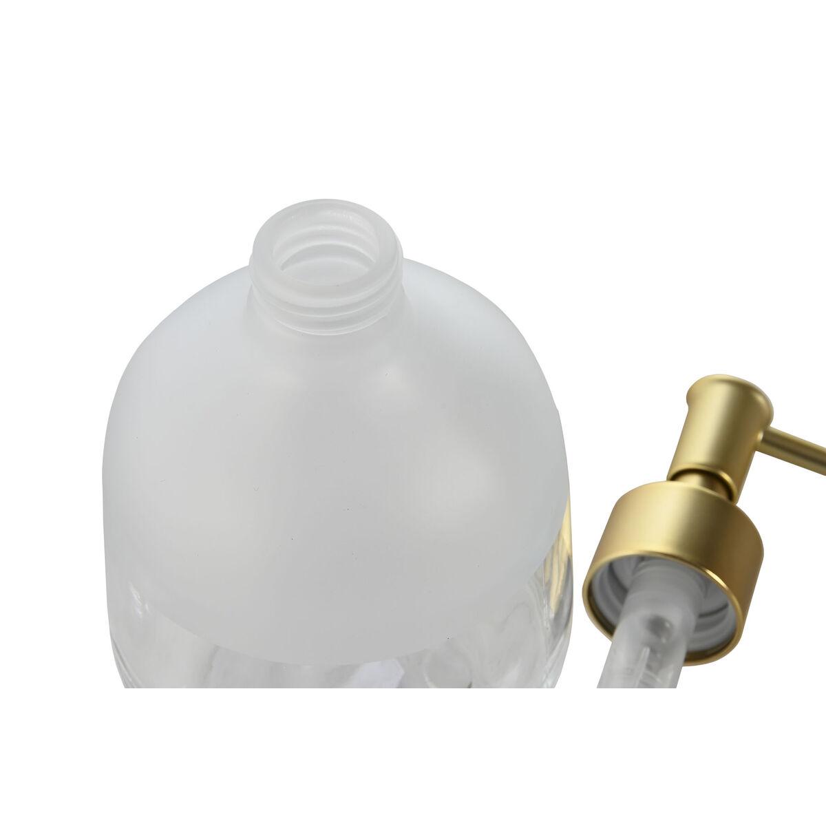 Dispensador de Jabón Home ESPRIT Transparente Dorado Aluminio Cristal ABS 10 x 10 x 18 cm