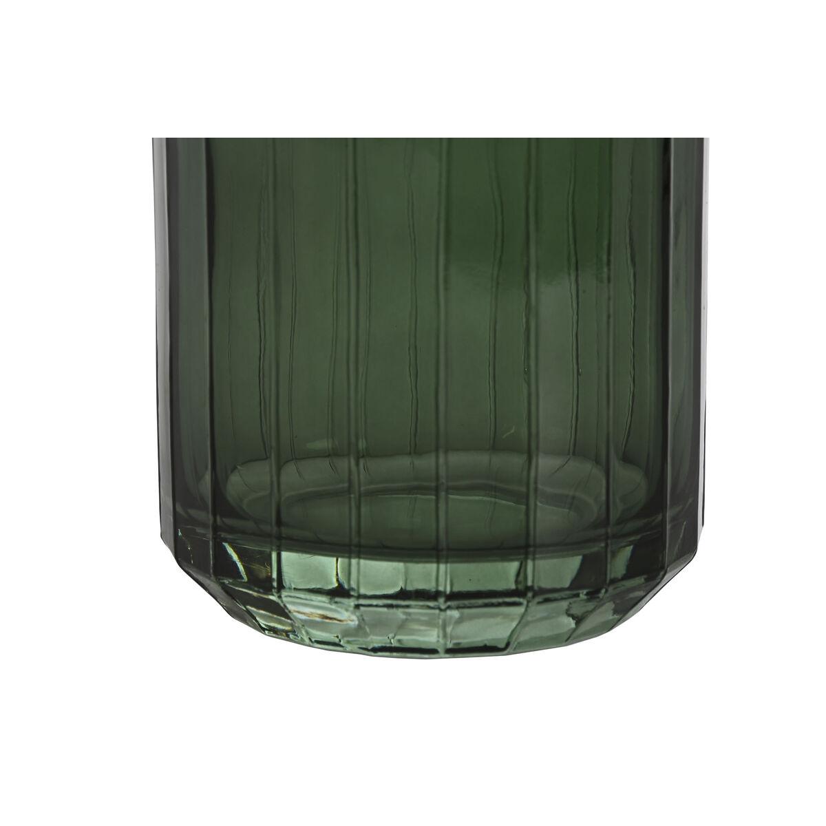 Vasos Home ESPRIT Verde Cristal 8 x 8 x 10 cm