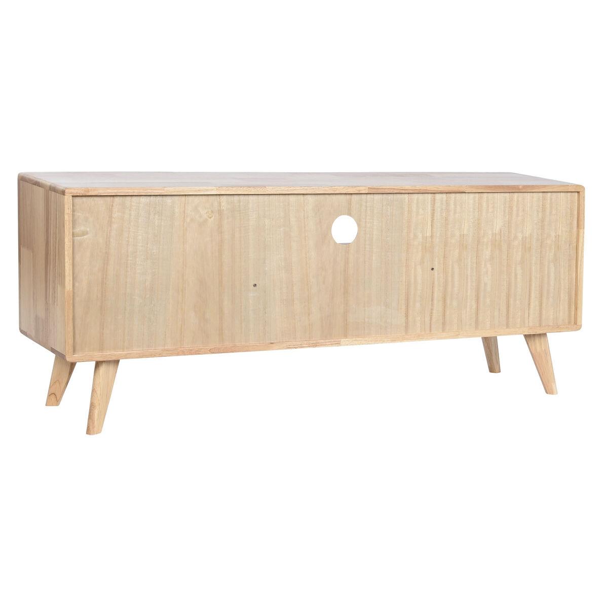 Mueble de TV Home ESPRIT Natural Metal Madera de caucho 120 x 30 x 48 cm