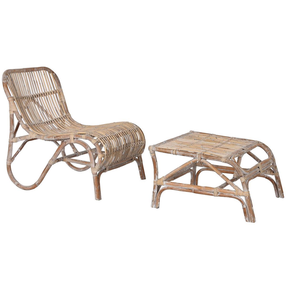Tumbona Home ESPRIT Natural Decapé 66 x 145 x 77 cm