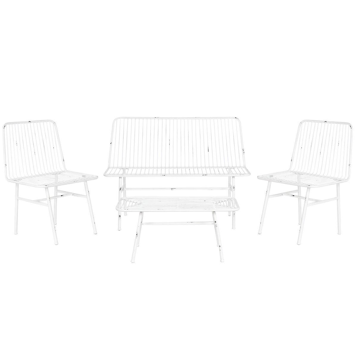 Muebles de Jardín Home ESPRIT Blanco 115 x 53 x 83 cm (4 Piezas)