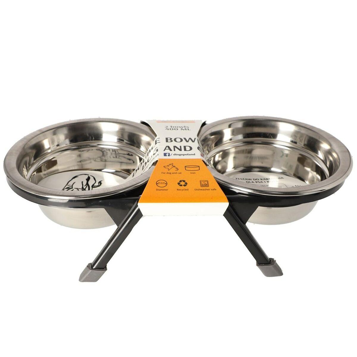 Comedero para Gato Dingo 14529 Negro metálico