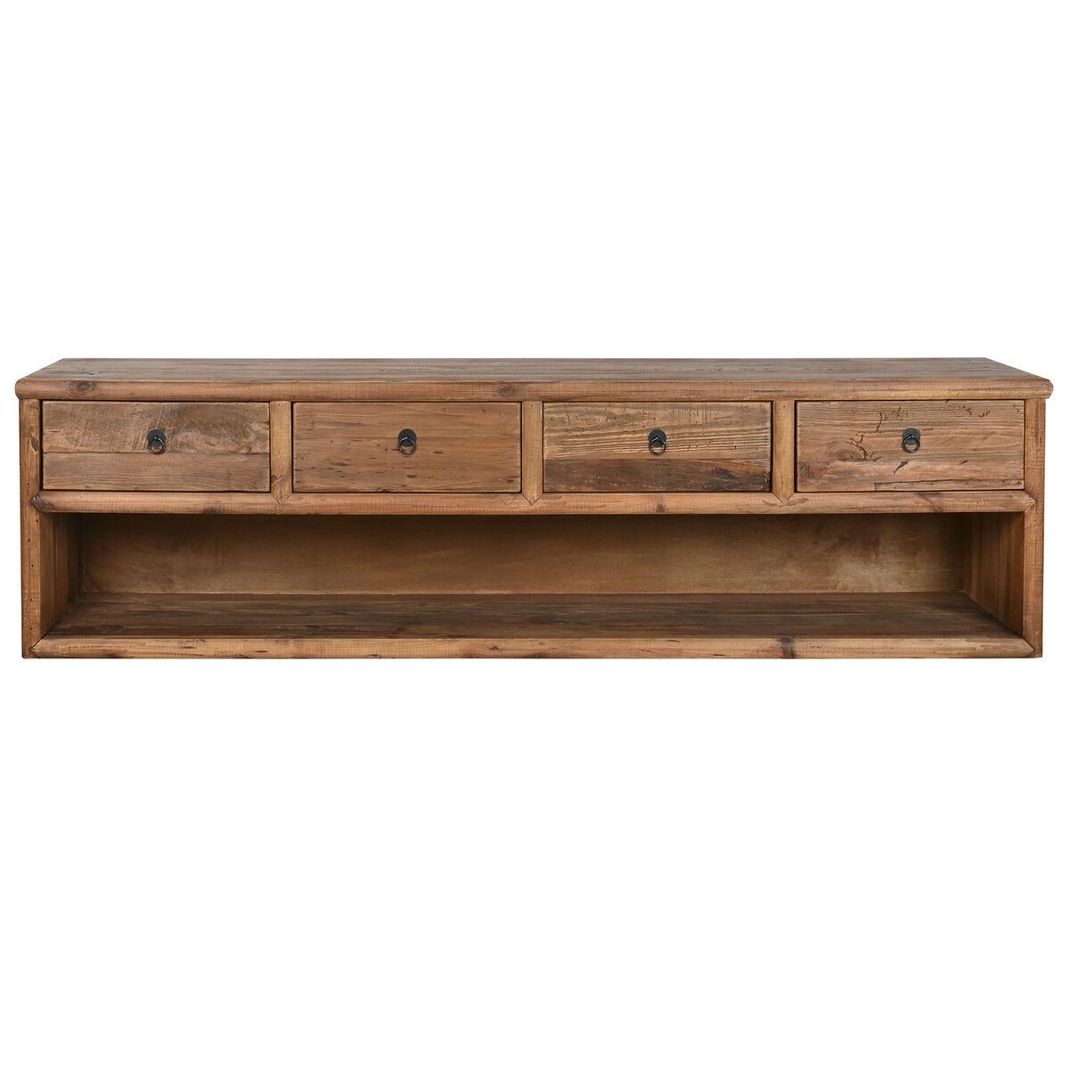 Mueble de TV Home ESPRIT Marrón Pino Madera Reciclada 200 x 45 x 55 cm