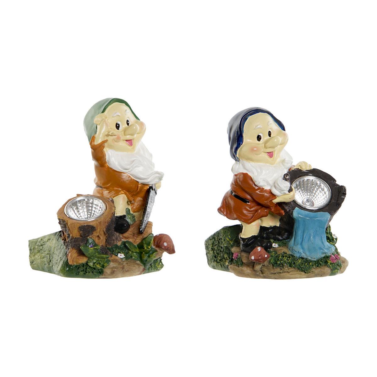 Gnomos de jardín Home ESPRIT Multicolor 11,5 x 11 x 15,2 cm (2 Unidades)