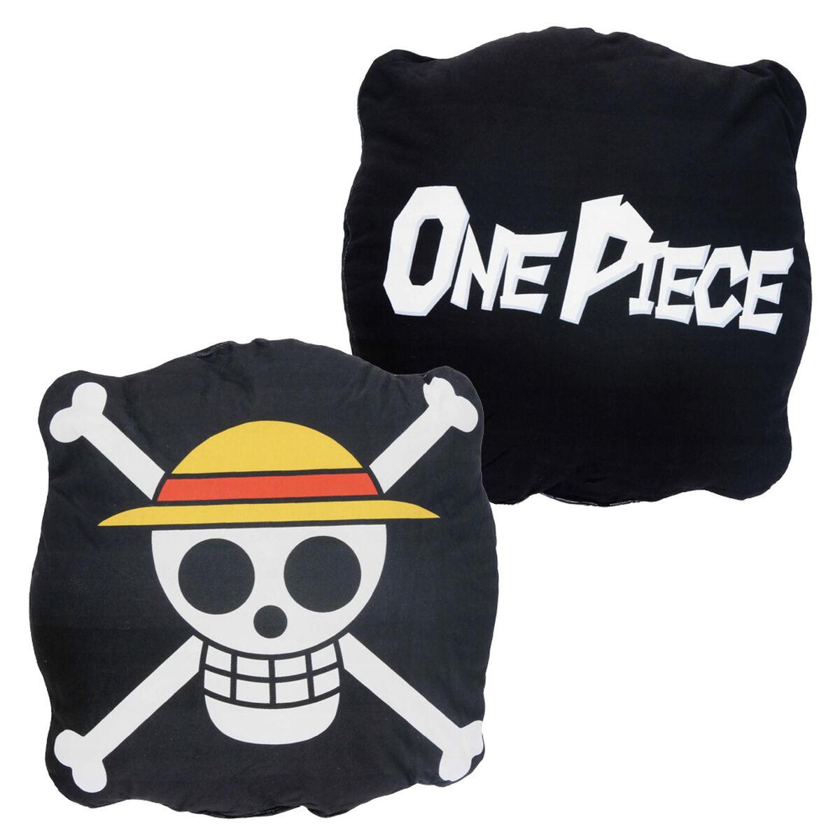 Cojín 3D One Piece Negro 30 x 30 cm
