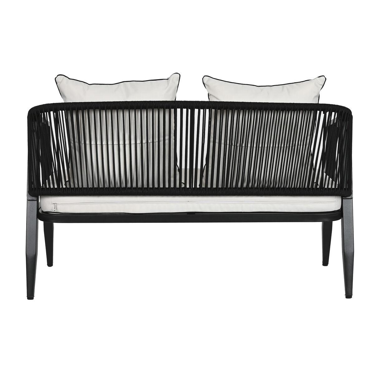 Muebles de Jardín Home ESPRIT Blanco Negro 123 x 66 x 72 cm 123 x 66 x 74 cm (4 Piezas)