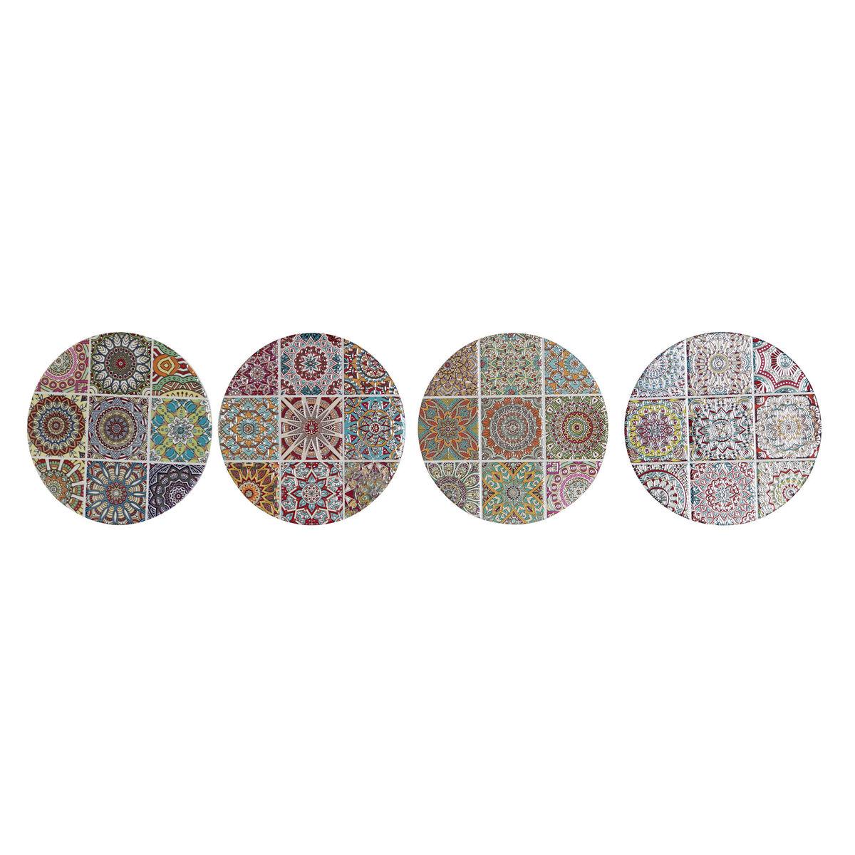 Salvamantel Home ESPRIT Corcho Dolomita 20 x 20 x 0,7 cm Mandala (4 Unidades)