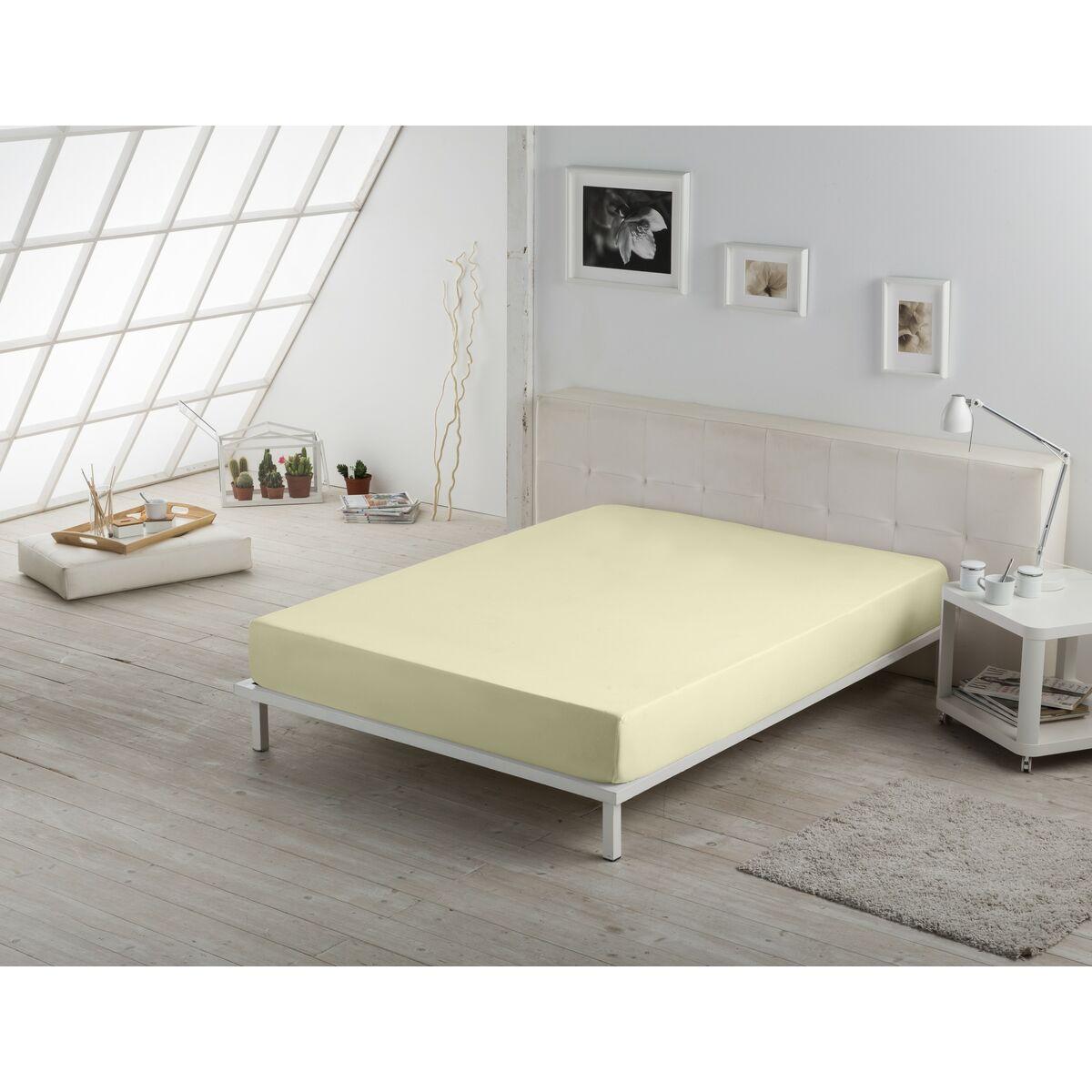 Sábana Bajera Ajustable Alexandra House Living Marfil 200 x 200 cm