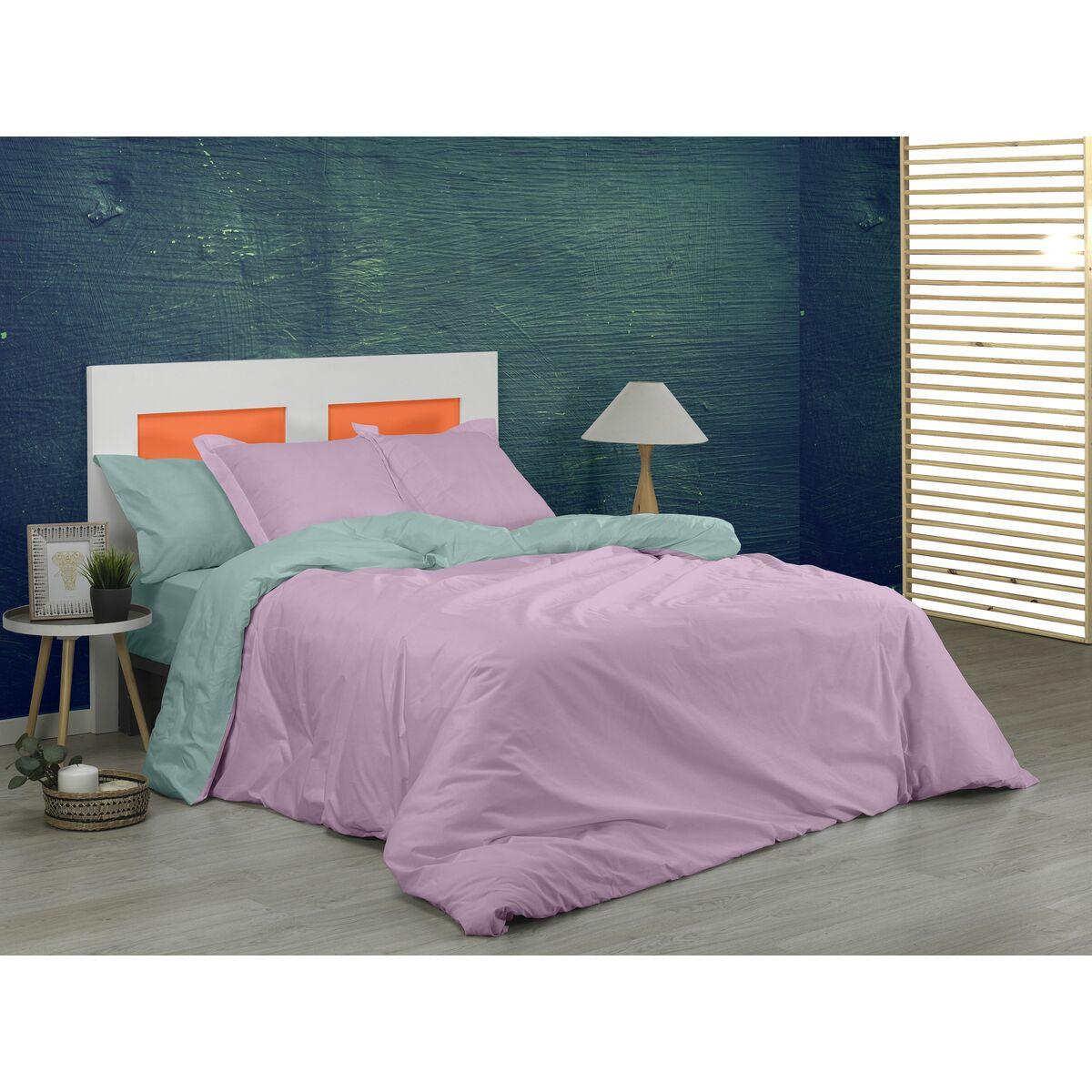 Funda Nórdica Alexandra House Living Azul 240 x 220 cm Reversible Bicolor
