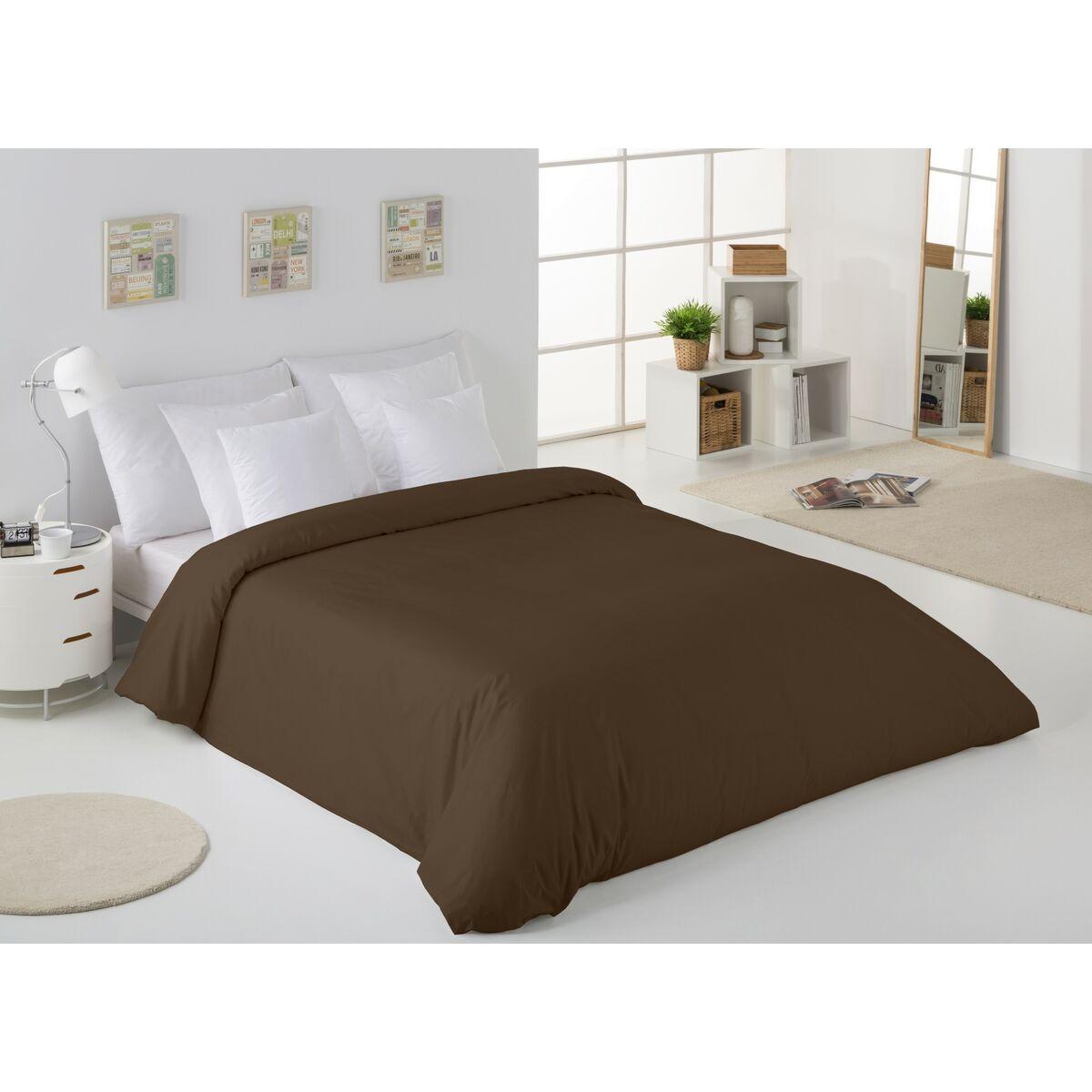 Funda Nórdica Alexandra House Living Marrón Chocolate 260 x 240 cm