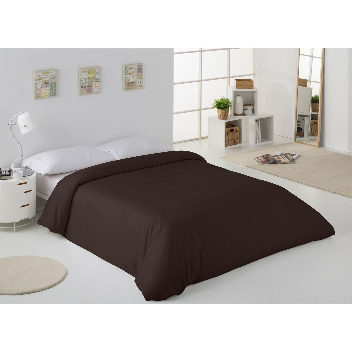 Funda Nórdica Alexandra House Living Marrón Chocolate 260 x 240 cm