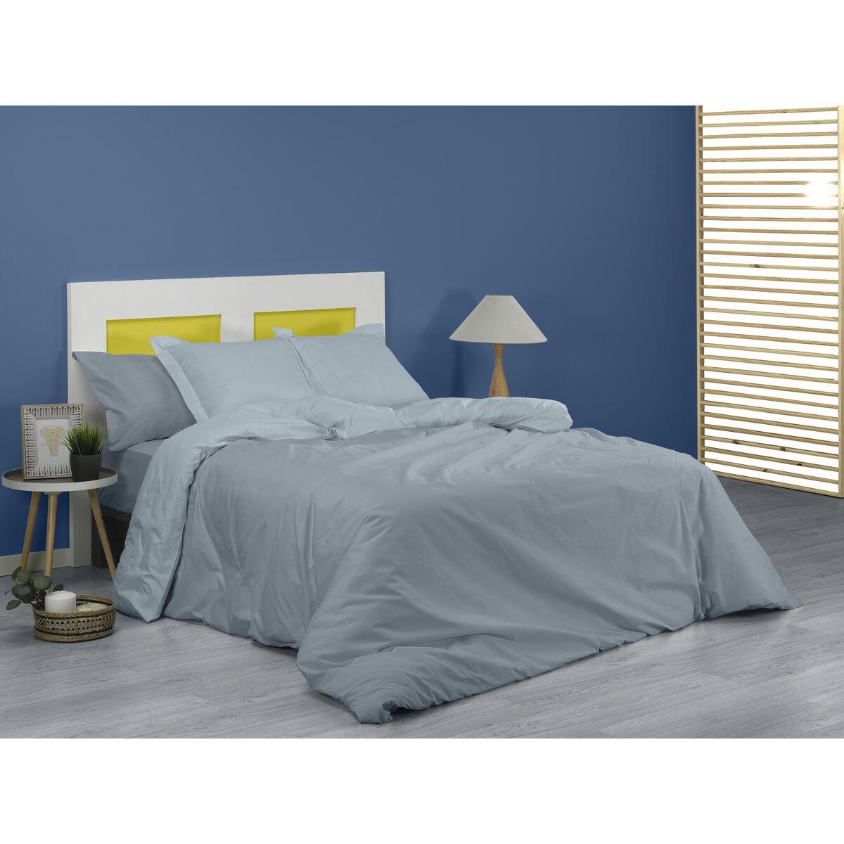 Funda Nórdica Alexandra House Living Gris 220 x 220 cm Reversible Bicolor