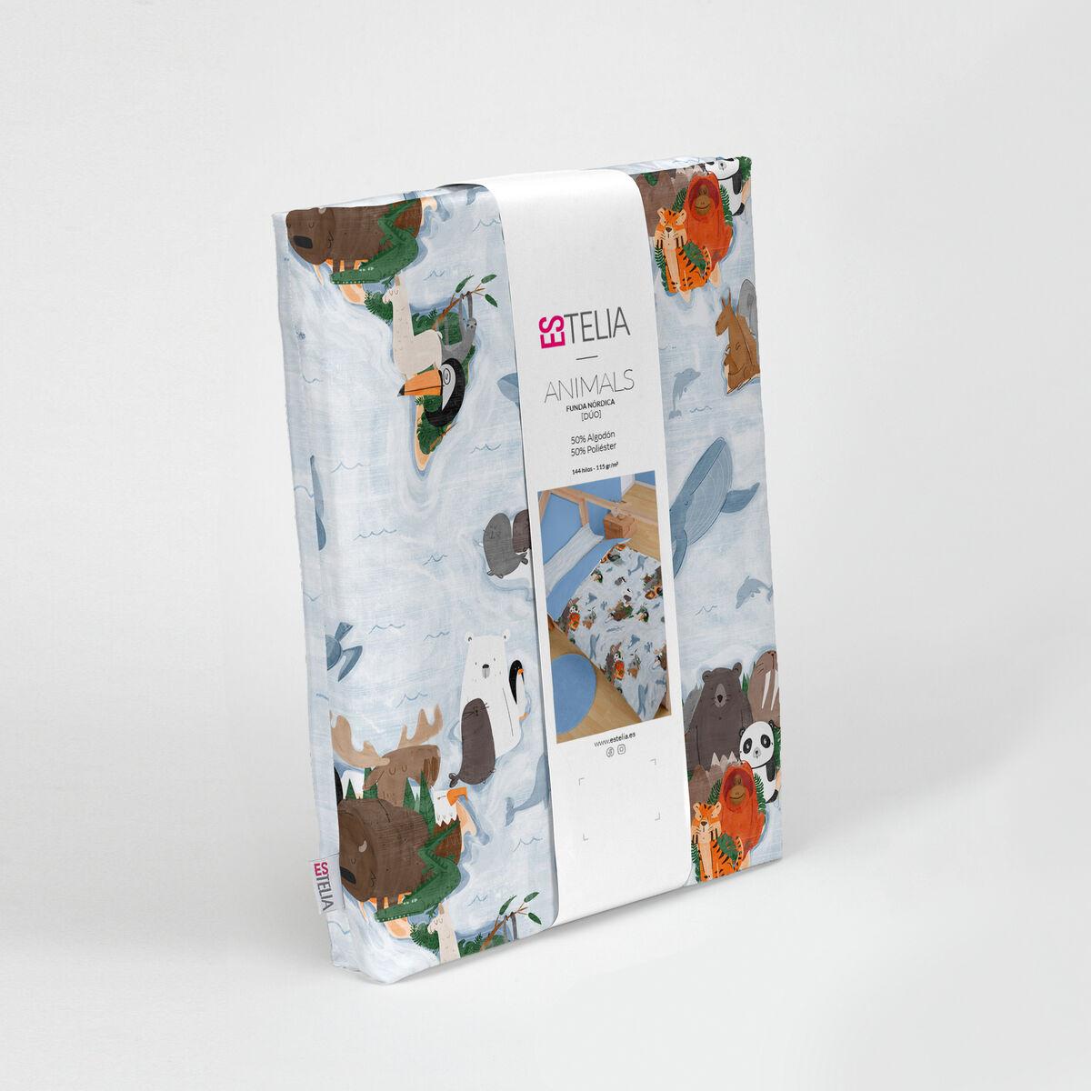 Funda Nórdica Alexandra House Living Animals Multicolor Cama de 105 180 x 220 cm 2 Piezas