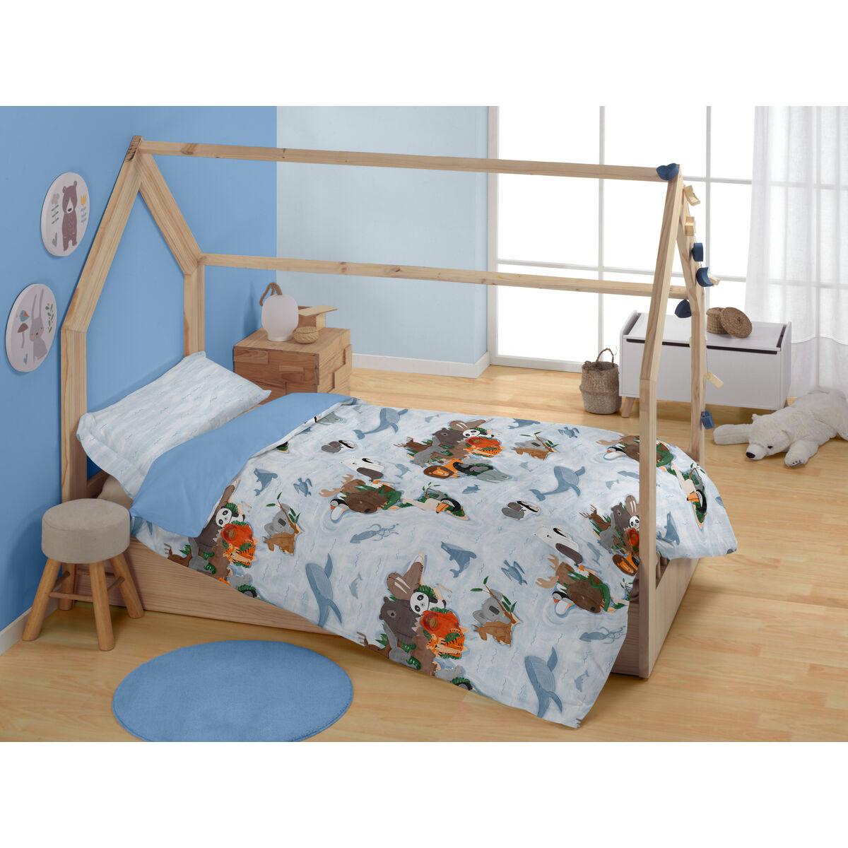 Funda Nórdica Alexandra House Living Animals Multicolor Cama de 105 180 x 220 cm 2 Piezas