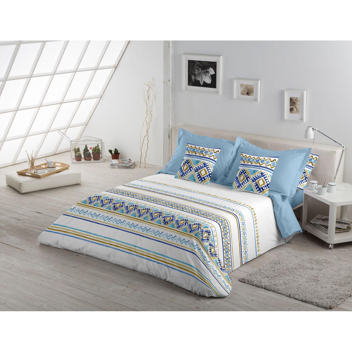 Funda Nórdica Alexandra House Living Vinia Azul 240 x 220 cm impresión digital