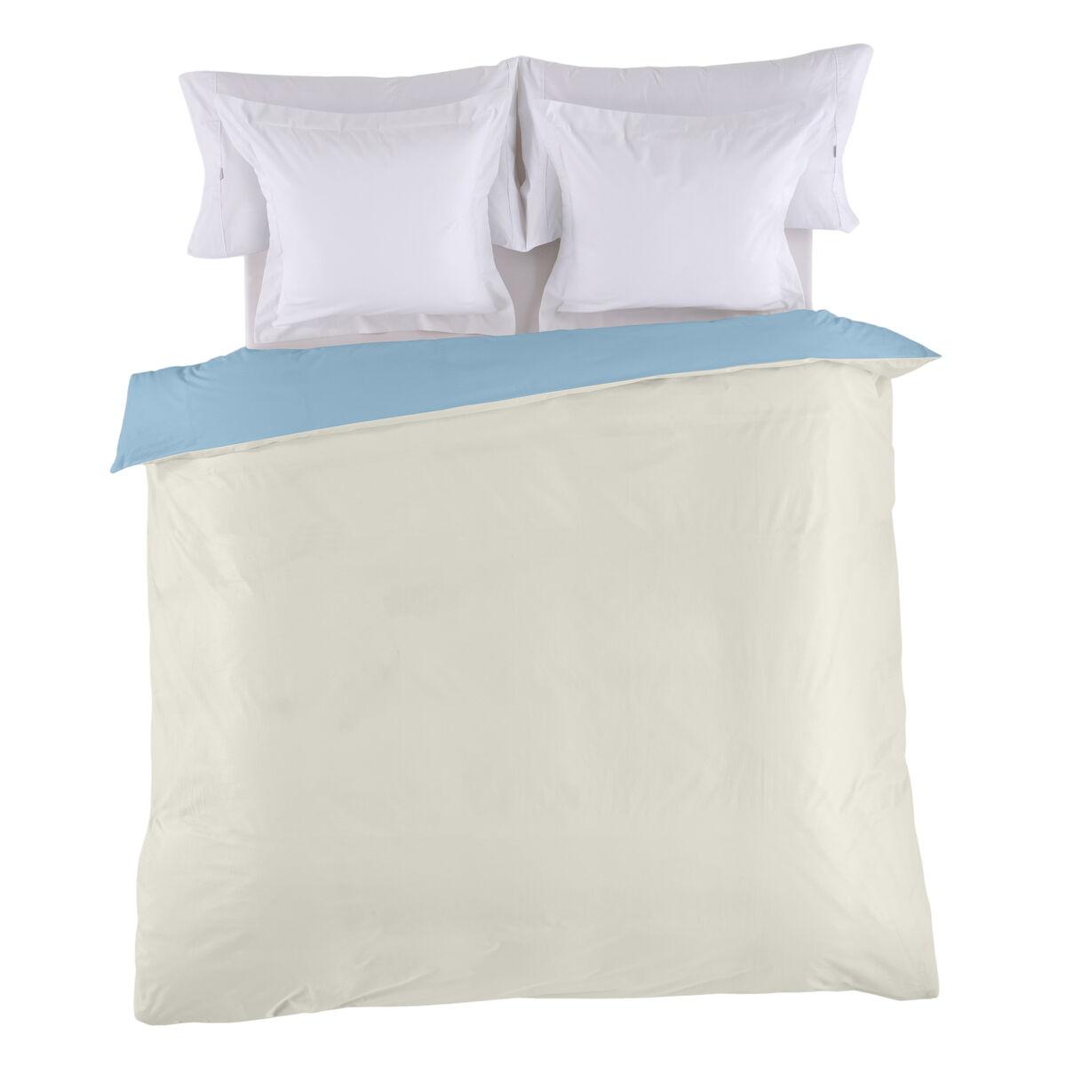 Funda Nórdica Alexandra House Living Crema Celeste 180 x 220 cm Reversible Bicolor