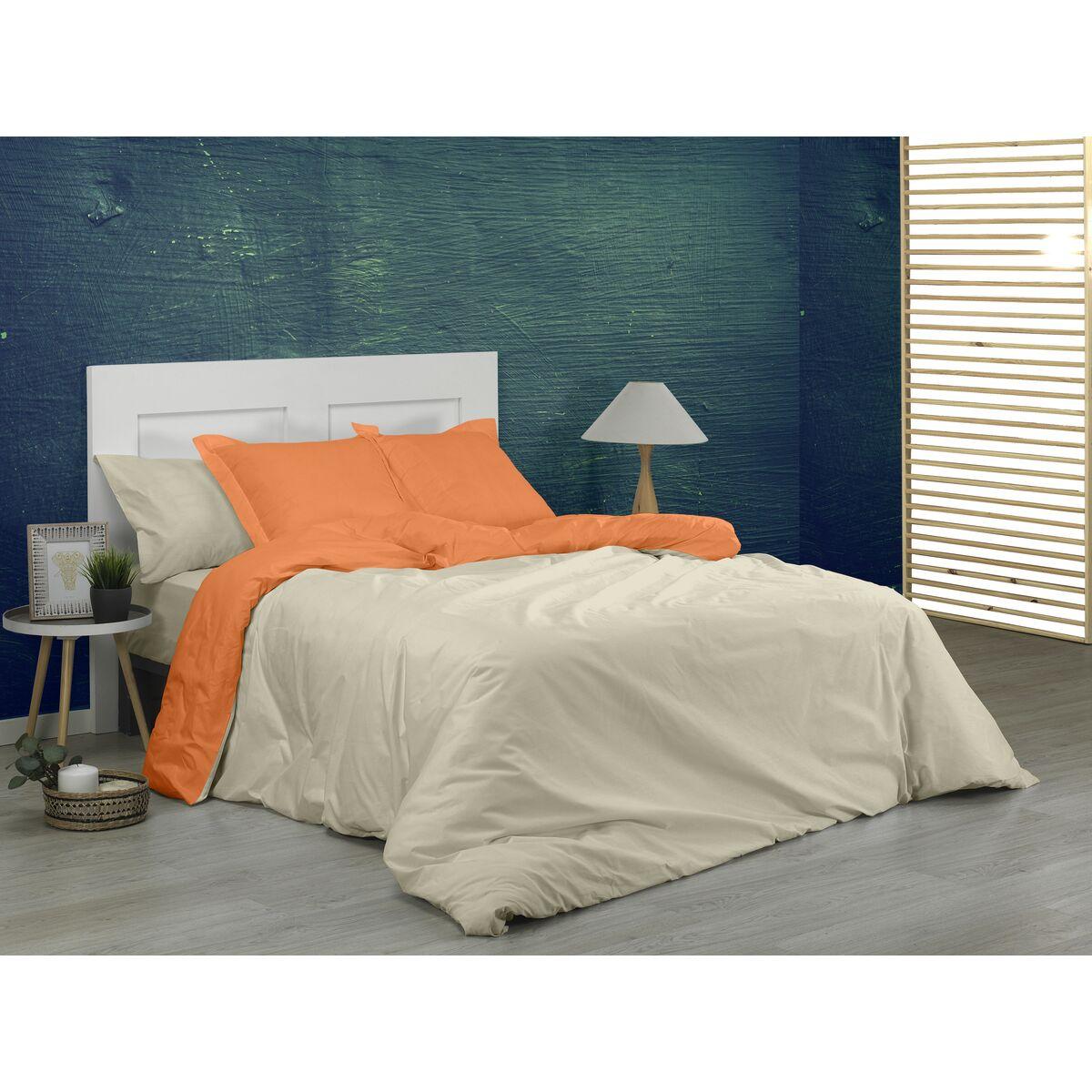 Funda Nórdica Alexandra House Living Naranja 180 x 220 cm Reversible Bicolor