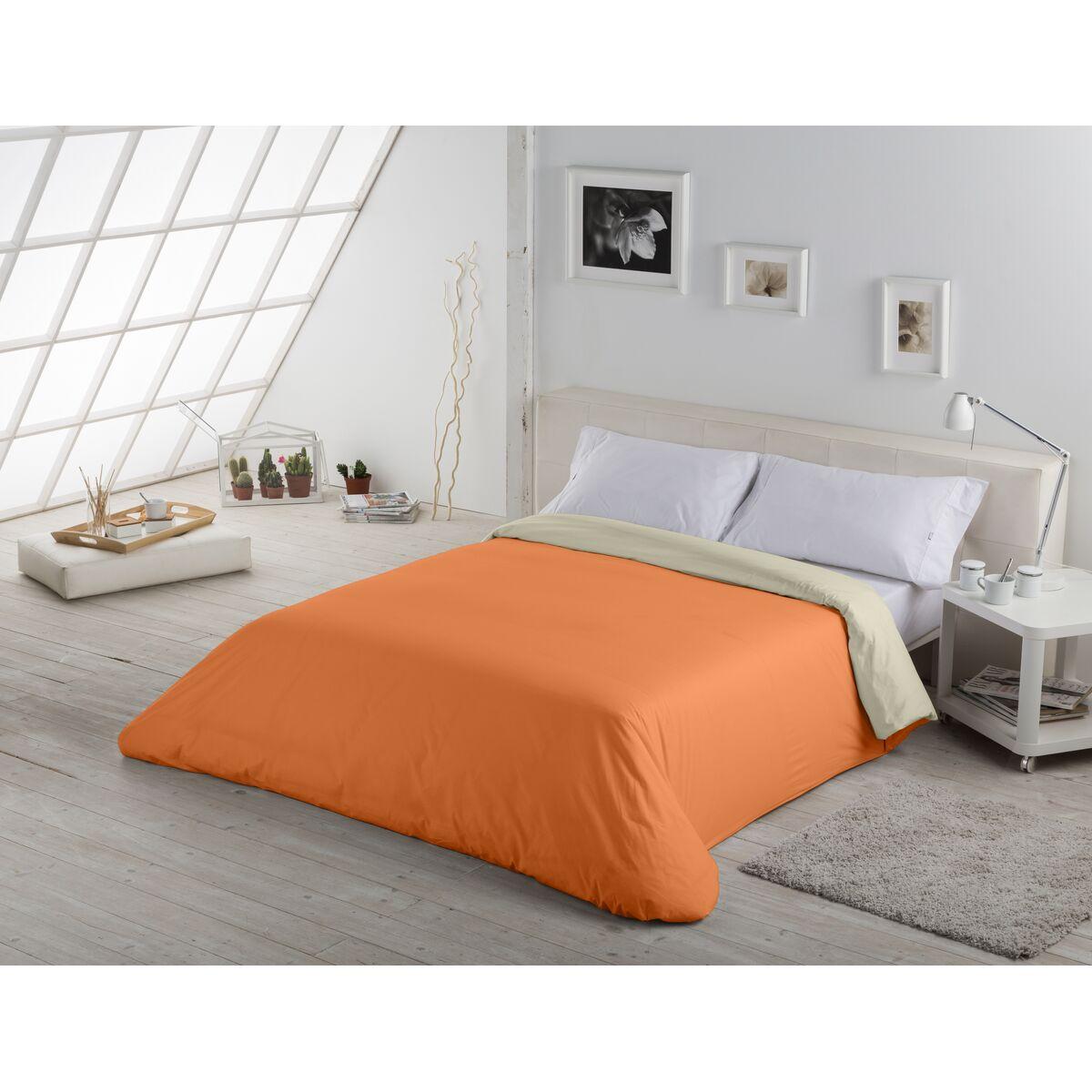 Funda Nórdica Alexandra House Living Naranja 240 x 220 cm Reversible Bicolor