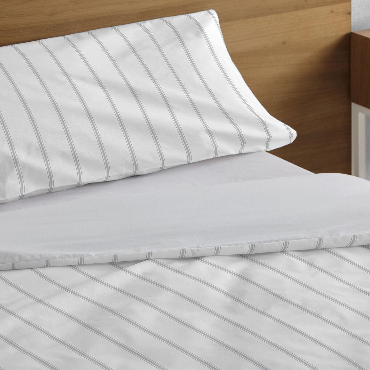 Funda Nórdica Alexandra House Living Rita Gris Perla Cama de 105 180 x 220 cm 2 Piezas