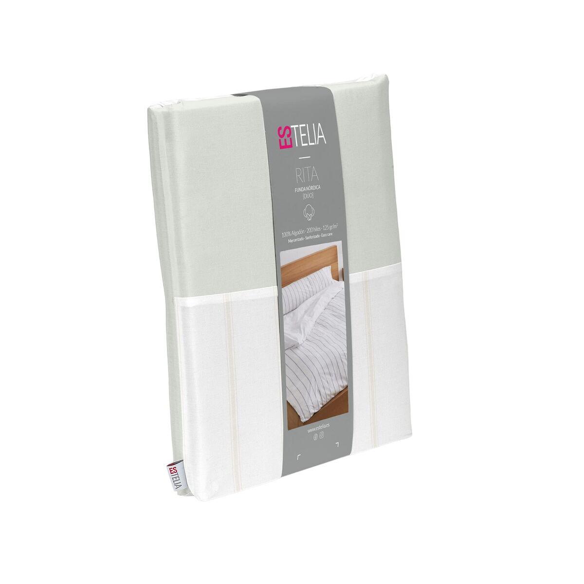 Funda Nórdica Alexandra House Living Rita Beige Cama de 105 180 x 220 cm 2 Piezas