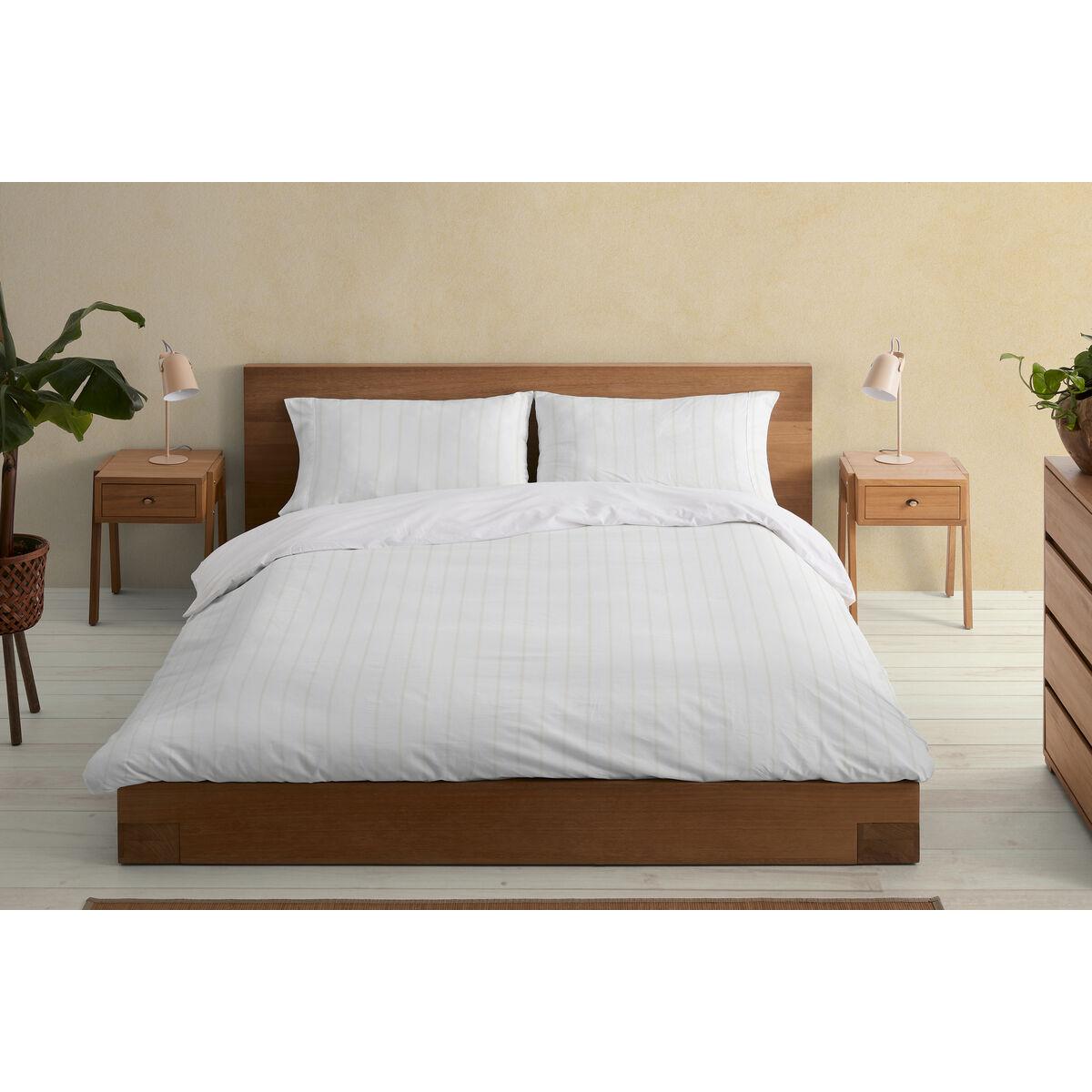 Funda Nórdica Alexandra House Living Rita Beige Cama de 105 180 x 220 cm 2 Piezas