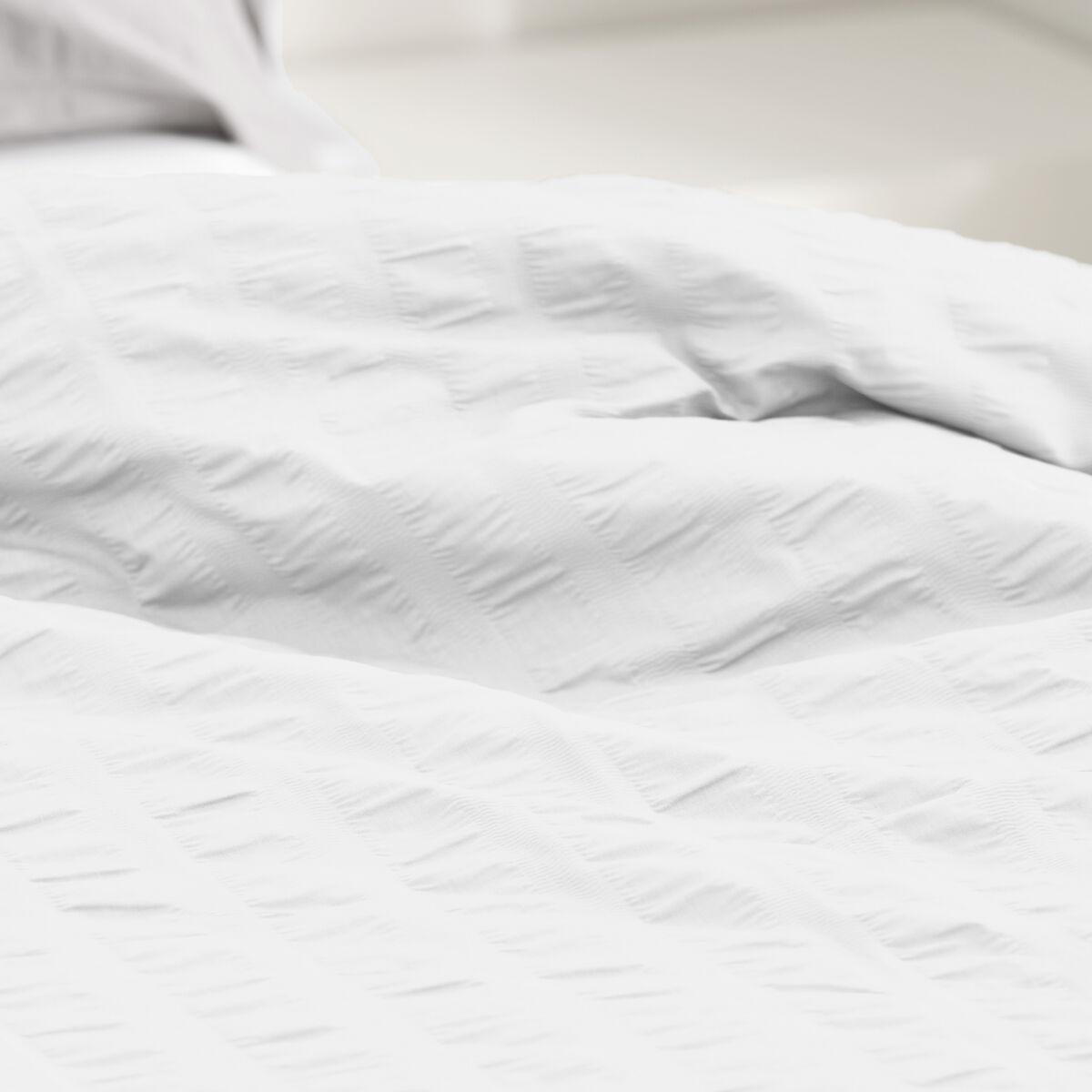 Juego de funda nórdica Alexandra House Living Amán Blanco Cama de 150 2 Piezas