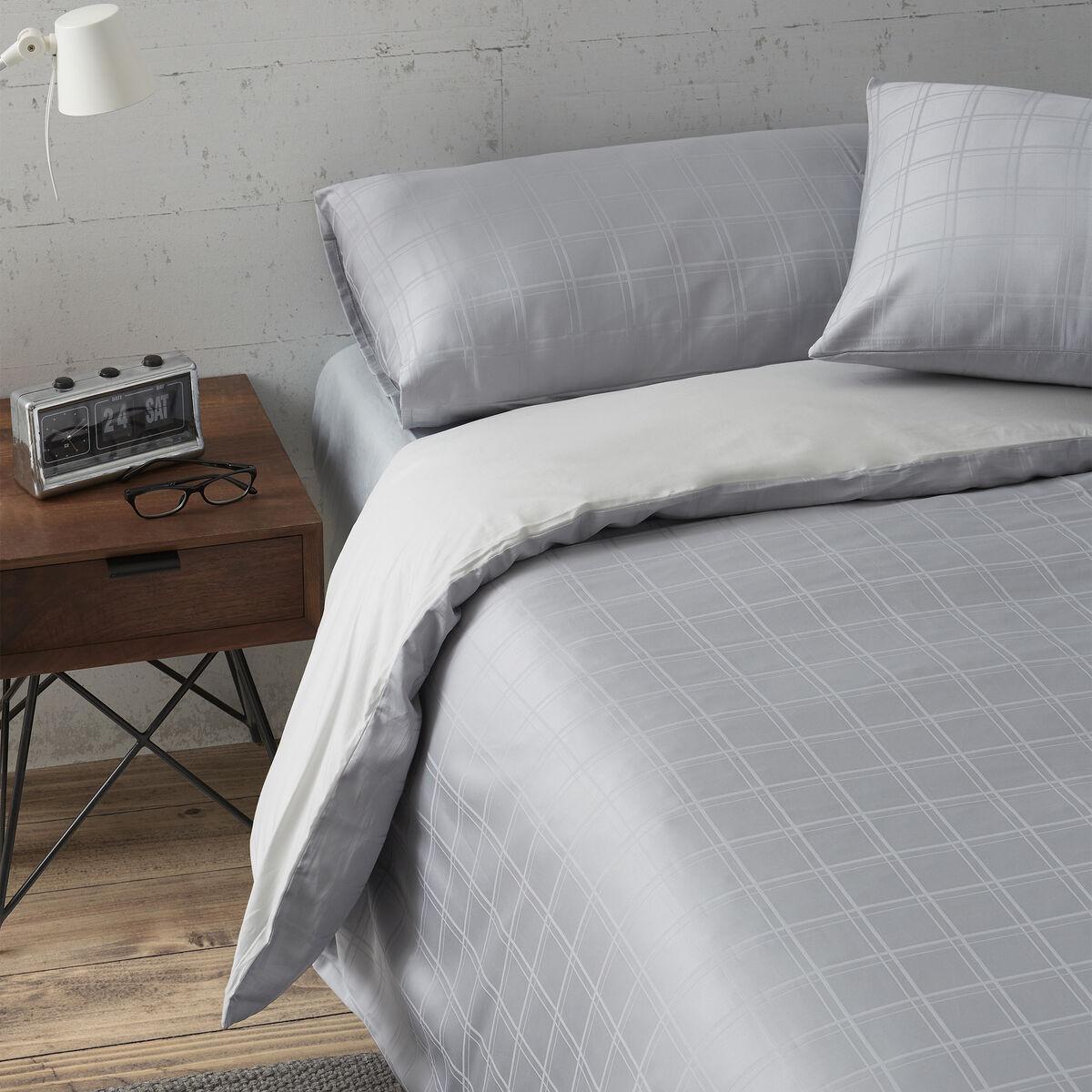 Funda Nórdica Alexandra House Living Sophia Acero Gris Acero 220 x 220 cm