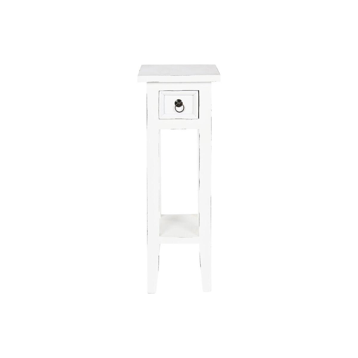 Mesa auxiliar Home ESPRIT Blanco Madera 25 x 25 x 67 cm