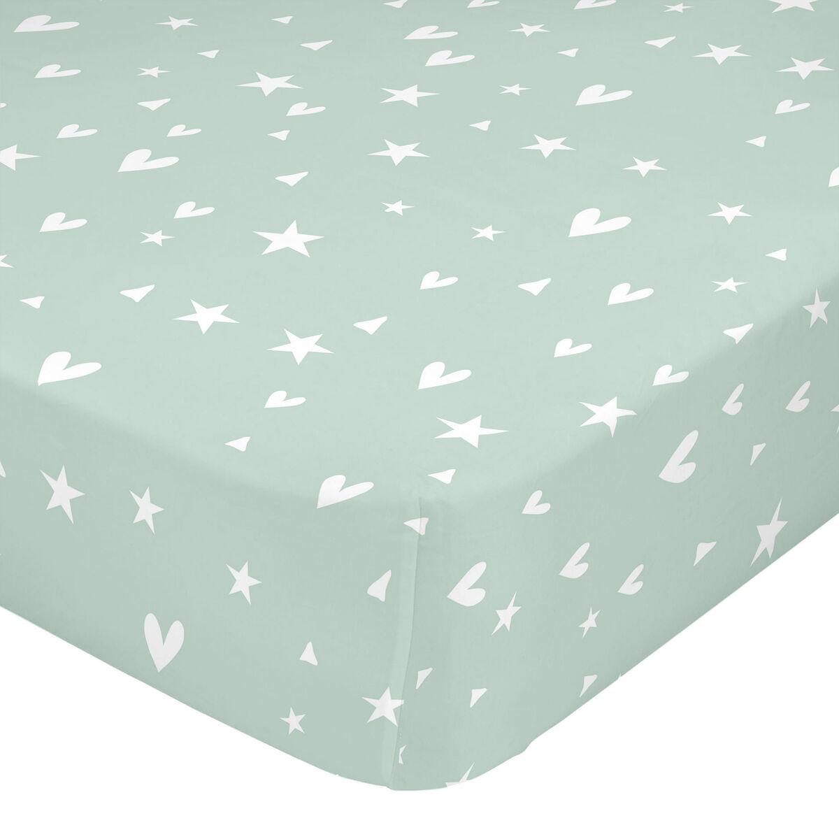 Sábana Bajera HappyFriday Fairy dust Verde Multicolor 70 x 140 x 14 cm