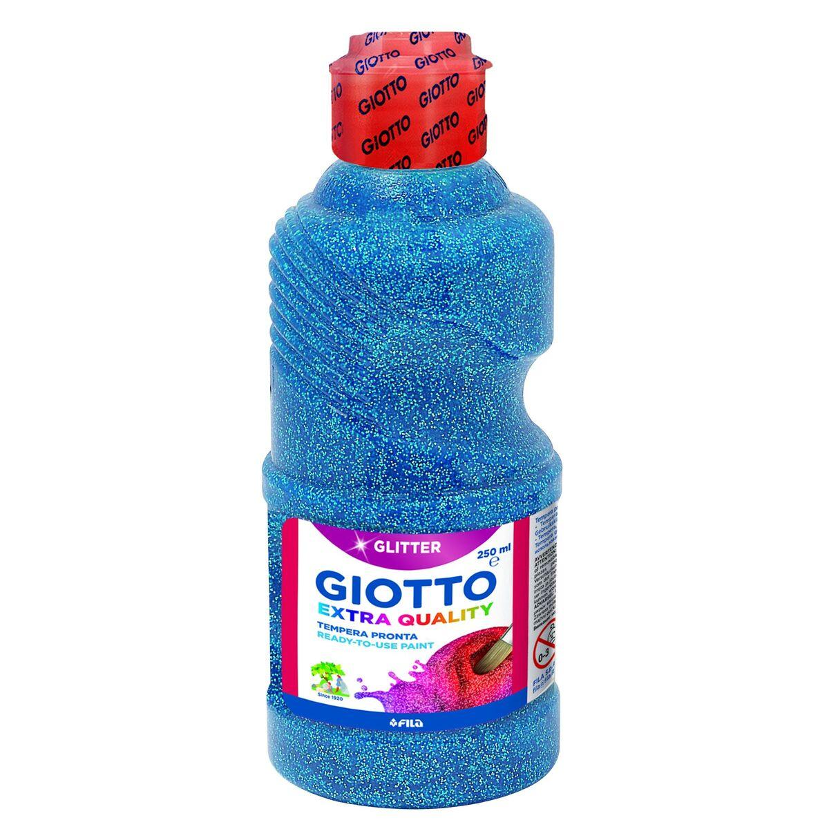 Témpera Giotto Glitter Azul 250 ml (8 Unidades)