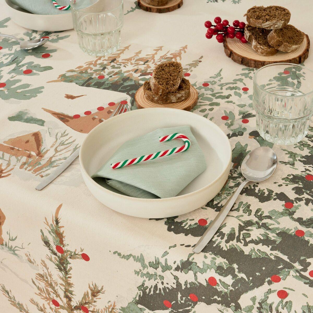 Mantel antimanchas Muaré Christmas Deer 300 x 155 cm